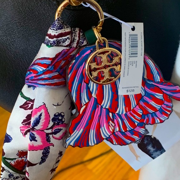 tory burch scarf keychain
